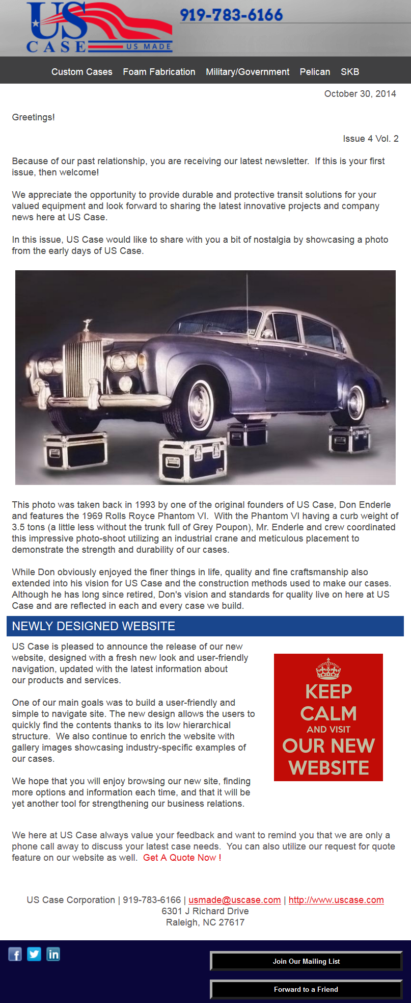 U.S. Case October 2014 Newsletter